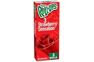 · CANDYBOX · CANDYBOX Betty Crocker Fruit Roll Up Strawberry - Frucht-Snacks - Fruchtrollen für Kinder und Erwachsene - Fruchtgummi-Rolle - Fruchtgelees - Geschmack Erdbeere - 1 Stück, 42g