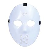  New White Jason Full Face Hockey Mask - Fancy Dress Halloween Party Accessory by Masks