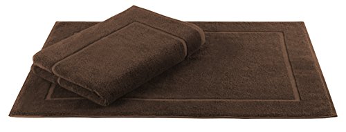 Betz Badvorleger Größe 50×70 cm 100% Baumwolle Badematte Badteppich Duschvorlage Premium Qualität 650 g/m² Farbe Nuss Braun - 2