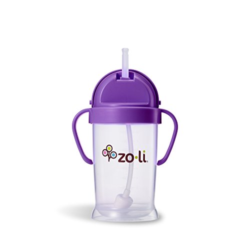 ZoLi Bot Straw Sippy Cup (270 ml, Purple)