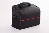 Inkl. Schulterband vhbw XL Universal Tasche schwarz rot für Kamera, Camcorder, Fotoapparat Sony FDR-AX33, FDR-AXP33, HDR-CX405, HDR-CX450, HDR-CX625, HDR-CX900