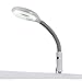 Produktbild SXYULQQZ Klemmlampe mit 5facher Lupe: Hell beleuchtete Tageslichtlinse, 127-mm-Schwenkarm-Einstellleuchte für Schreibtisch, Tisch, Arbeit, Schönheit, Handwerk, Schmuck, Nähen, Werkbank - Weiß