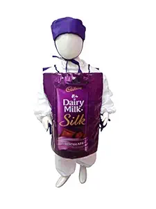 BookMyCostume Dairy Milk Chocolate Sweet Kids Fancy Dress Costume 5-6 Years