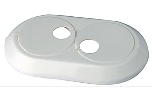 CAPRICORN 5 Stück Doppel Heizungsrosetten Heizungsmanschetten weiß 16 mm