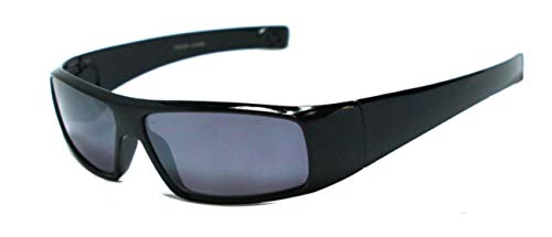 +1.50 Black Tinted Reading Sunglasses Designer Style Wraparound Mens, Womens, Unisex Full 100% UV Protection 1.5 Dioptre