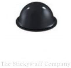 Black Self Adhesive Polyurethane Bumper Stops Feet Bumpons 16mm x 7.9mm Domed (Pack of 8)