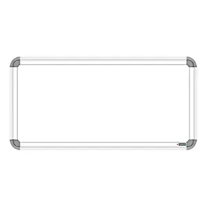 YAJNAS Non Magnetic 2x1 Feet Double Sided White Board and Chalk Board Both Side Writing Boards, one Side White Marker and Reverse Side Chalk Board Surface - Pack of 1