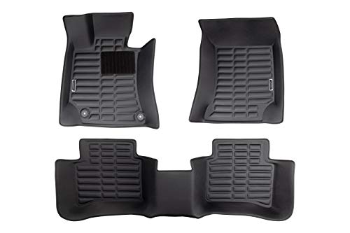Origen Alfombra Específica 3D Para Mercedes Serie E W212 (2009 -2014), Fabricadas en Pvc, Bordes Altos, Ajuste Perfecto, Negro, Pack de 3 Piezas