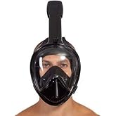 Ball mask system Snorkel, 180 &deg; full Face snorkeling mask 100% Panorama GoPro compatible plunge mask Easybreath Dry snorkeling stone