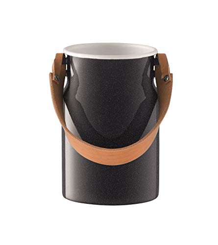 Preisvergleich Produktbild LSA International Utility Utensilienhalter und Leder Griff, Pfeffer Schwarz