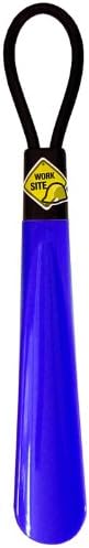 WorksiteShoe horn rubber loop handle shoe boot Heavy duty 29cm 11" yellow or blue