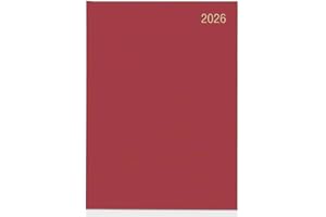 Top Sale 2026 Day Per Page A4 Yearly Diary with Hard Cover - Burgundy
