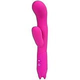 Loveyoyo Vibrador 10 Frecuencias Silicona Double Vibración Impermeable Estimulación para Clítoris y Punto G (Rosa)