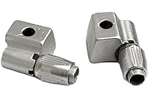 RIDEWILL BIKE Coppia regolatori Tensione Cavo Tubo Obliquo Alluminio Silver (Ricambi e Accessori Cambio) / Pair downtube Cable Stopper with Tension Adjuster Aluminium (Gearshift Spare Parts)