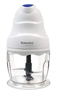 Home Plus 250 Watts Electric Vegetable Chopper With Double Blade, White