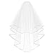 Produktbild Elegante einfache Double Edge Bridal Hochzeit Schleier mit Kamm (weiß)