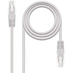 NANOCABLE 10.20.0405 - Cable de Red Ethernet RJ45 Cat.6 UTP AWG24, 100% Cobre, Gris, latiguillo de 5mts