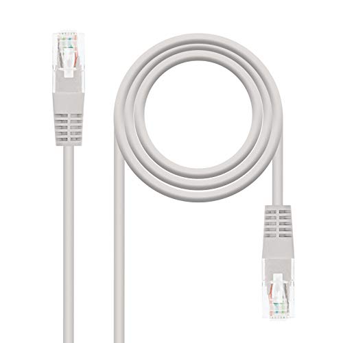 NANOCABLE 10.20.0130 - Cable de Red Ethernet RJ45 Cat.5e UTP AWG24, Gris, latiguillo de 30mts