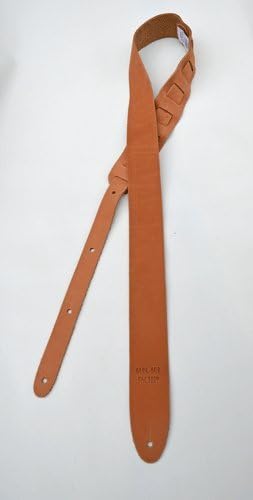 Blue Bud Factory Guitar Strap ELK MOOSE Leather Guitar Strap Natural Nature