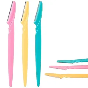 RC Eyebrow Razor Kit, Face & Eyebrow Hair Shaper Razor Knife Shaver Trimmer Shaving Grooming Remover Kit for Fashion Women Ladies 3 psc (Multicolor)