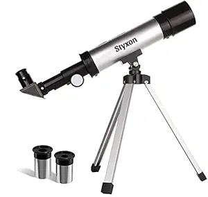 STYXON/Telescope for Kids Capable of 90x Magnification, Includes 2 Eyepieces - Portable & Easy to Use Lightweight Portable Telescope-SD004