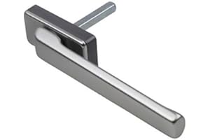 SIEGENIA Si Portal - Maniglie piatte pieghevoli per porte e finestre bifold (argento)