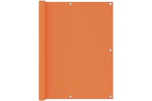 vidaXL Balkon Sichtschutz Bespannung Terrasse Windschutz Sonnenschutz Balkonbespannung Balkonverkleidung Orange 120x600cm Oxford-Gewebe