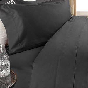 1200 Thread Count Egyptian Cotton 1200TC Duvet Cover Set, King , Black Solid
