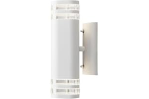 Konstsmide Vägglampor för utomhusbruk huvuddriven/Modena vägglampa dubbel uppåt/2 x 35 W GU10 Max vägglampa/klar akryllins/al