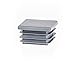 Produktbild 10 Stck. Quadratstopfen 40x40 mm Grau Kunststoff Endkappen Verschlusskappen