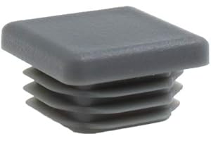 16 Piezas - Todos los Tamaños - Tapas Plásticas Cuadradas - Insertos de Tubos Para las Patas de la Mesa, Sillas, Muebles (19mm, Gris) - por Lifeswonderful