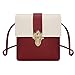 Produktbild Rovinci Mode Frauen Mini Leder(PU) Handy Umhängetasche Damen Farbblock Bote Vintage Kleine Handtasche Lässig Hasp Schultertasche Damentasche Schulterbeutel Tote Cross-Body Taschen