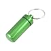 Produktbild sourcingmap(r) Tasche Größe grün Aluminium Pille Box Container Flasche mit Schlüsselanhänger