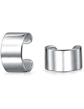 Bling Jewelry Silber 925 modernen polierten Breiten Ohr Manschetten Rhodiniert