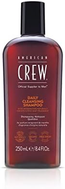 American Crew Daily Cleansing Shampoo, Shampoo Quotidiano Capelli per Uomo, Per Capelli Normali, Detergente e Idratante, Formula Professionale e Vegana, Fragranza Menta Agrumata (250ml)