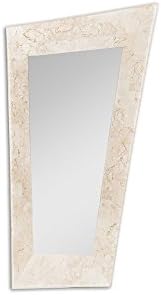 Mod. Thalia White Agate – Mirror in Fossil Stone