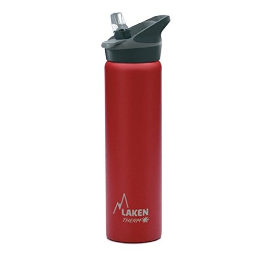 Laken Jannu Botella Térmica Acero Inoxidable 18/8 y Doble Pared de Vacío, Unisex adulto, Rojo, 750 ml