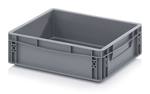 10er Set Eurobehälter-Eurobox 40 x 30 x 12 grau inkl. gratis Zollstock - 2