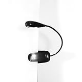 COM-FOUR® LED Leselampe,Reiselampe, Still Licht, Klemmleuchte mit Standplatz, Arbeitsplatzleuchte, LED Leselampe mit Klammer für eBook klemmbar, mit Schwanenhals ca 21 cm - 4