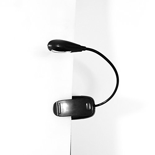 COM-FOUR® LED Leselampe,Reiselampe, Still Licht, Klemmleuchte mit Standplatz, Arbeitsplatzleuchte, LED Leselampe mit Klammer für eBook klemmbar, mit Schwanenhals ca 21 cm - 4