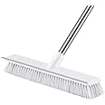 ECVV Floor Scrub Brush with Long Handle | 120 Cm | 2 in 1 Scrape and Brush| Scrub Brush for Cleaning | Bathroom | Patio | Garage | Kitchen | Tile