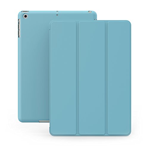 Khomo iPad Mini 1, 2, 3 Hülle Case Blau Hellblaues Gehäuse mit doppelten Schutz ultra dünn und leicht, Smart Cover - Dual Blue