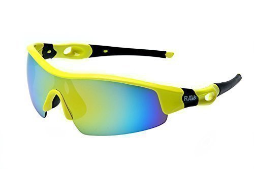 RAVS SPORTBRILLE - RADBRILLE -Triathlon - Volleyball - Extrem Ski Sonnenbrille Super Flash Verspiegelt