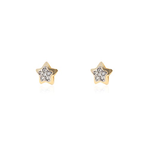 Damen & Kinder Stern Ohrstecker – Gold 9 Karat (375)