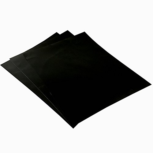 First4Spares Backofeneinlage, robust, Teflon-beschichtet, antihaftbeschichtet, ideal für Umluftöfen, 40 cm x 50 cm, Schwarz, 3 Stück - 2
