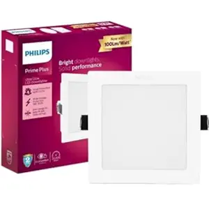 Philips 22W Square AP Plus UltraGlow LED Downlighter, Recessed LED Panel Ceiling Light (Pack of 1,Cool Day Light)