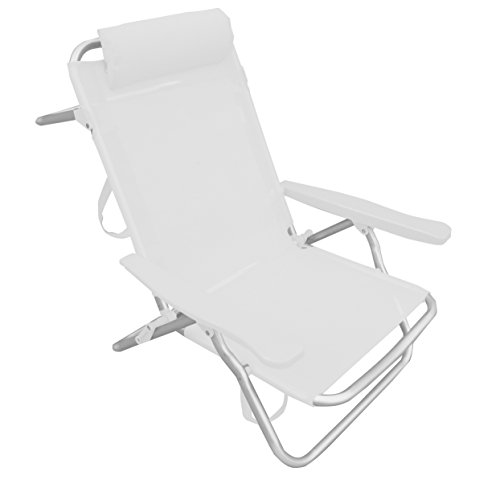 Preisvergleich Produktbild Strandstuhl. Druckkugelschreiber aus Aluminium weiß Stück – 2