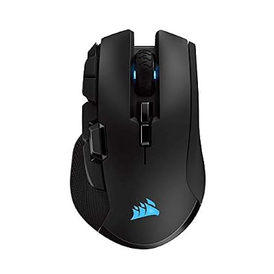 Corsair Souris gaming rechargeable CORSAIR IRONCLAW RGB WIRELESS avec technologie SLISPSTREAM WIRELESS, noire, rétroéclairage LED RGB, capteur optique 18 000 DPI