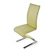 Produktbild SAM® Design Freischwinger Stuhl in lemon green Edelstahl ROMEO komfortabel Polster Polsterstuhl schlicht