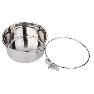 Pets Stainless Steel Bird Feeder Bowl, Extra Small, 150 ml